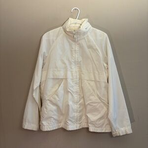 Vintage Coral Bay Ivory Wind Break Jacket w Hidden Hood